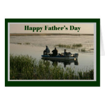 Pesca de los hombres del día de padres tarjetón