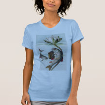 Pescados que juegan el lirio del acordeón y de agu camisetas