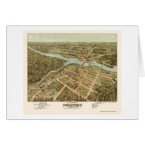 Peshtigo, WI Panoramic Map - 1871 Card