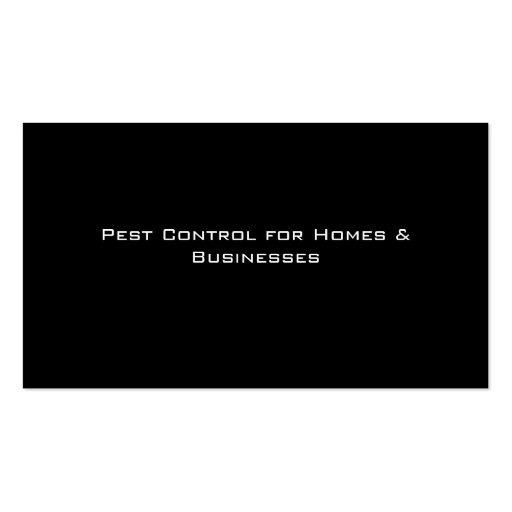 Pest Control Business Card Cockroach (back side)