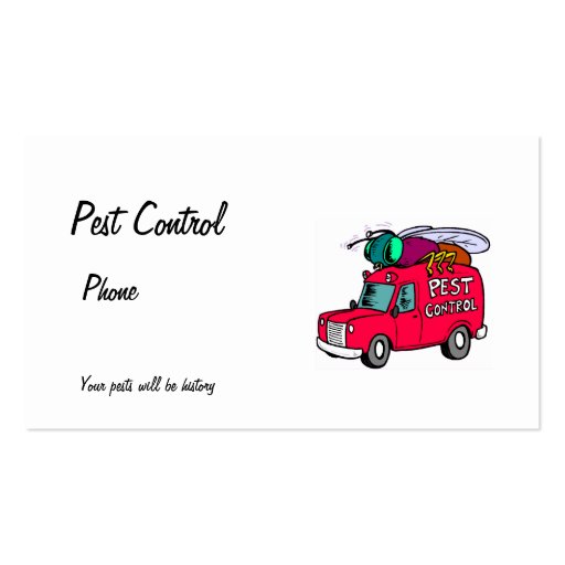 Pest Control Business Cards (front side)