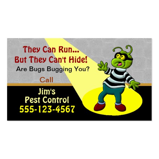Pest Control Service Business Card (front side)