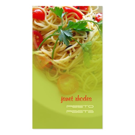 Pesto Pasta + restaurant business cards
