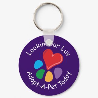 Pet Adoption_Heart-Paw_Lookin' Fur Luv keychain