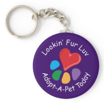 Pet Adoption_Heart-Paw_Lookin' Fur Luv keychains