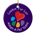 Pet Adoption_Heart-Paw_Lookin' Fur Luv_pet photo ornament
