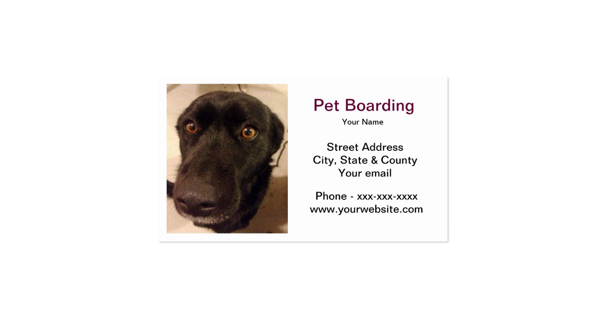 Pet Boarding Business Card Zazzle