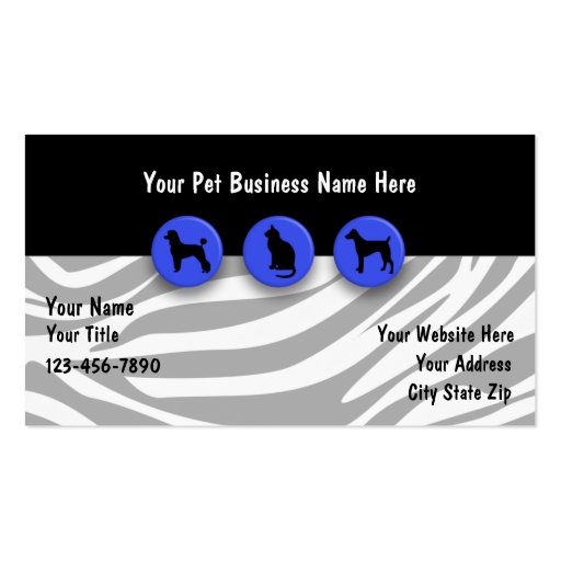 Pet Business Cards (front side)