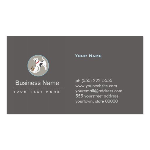 Pet Care Business Card (front side)