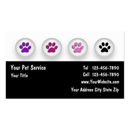Pet Care Business Card