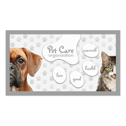Pet care business card