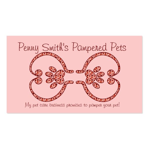 Pet Care Business Card Semi-casual (front side)