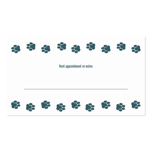 Pet Care Business Card Templates (back side)