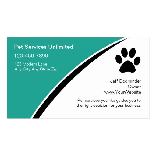 Pet Care Business Cards Zazzle