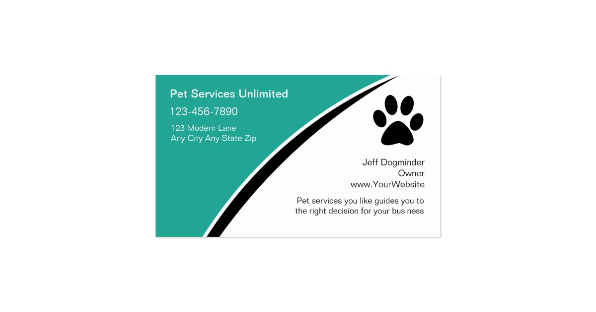 Pet Care Business Cards Zazzle
