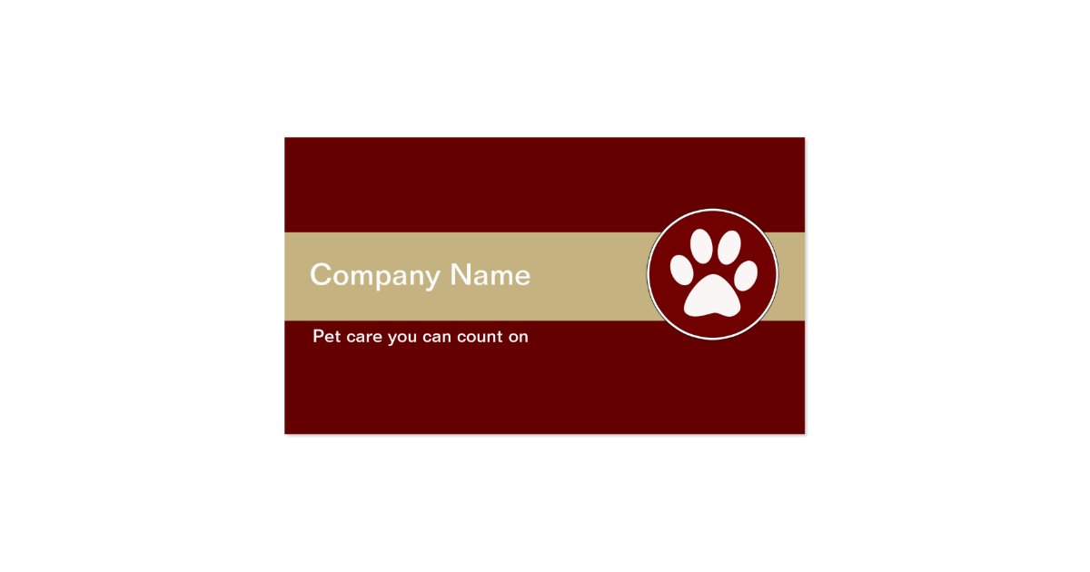 Pet Care Business Cards Zazzle