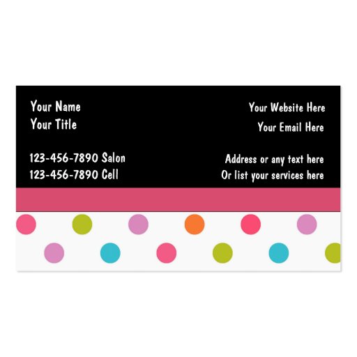 Pet Care Business Cards (back side)