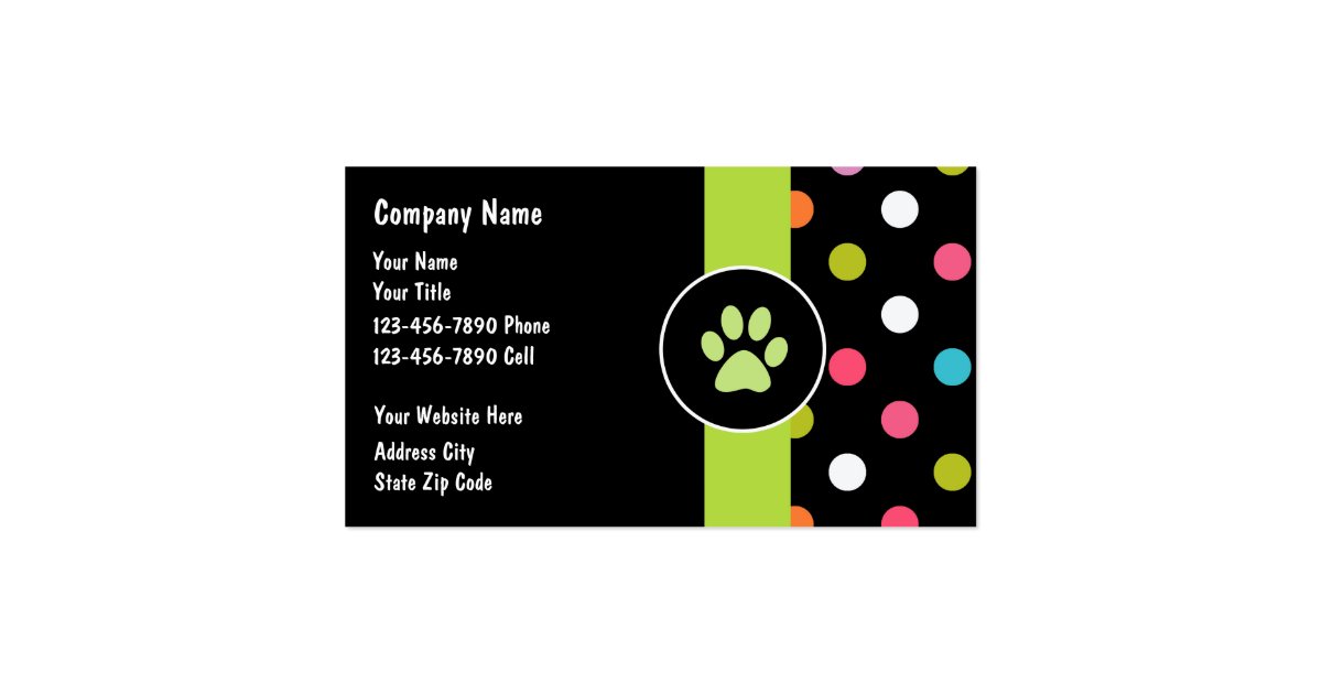 Pet Care Business Cards Zazzle