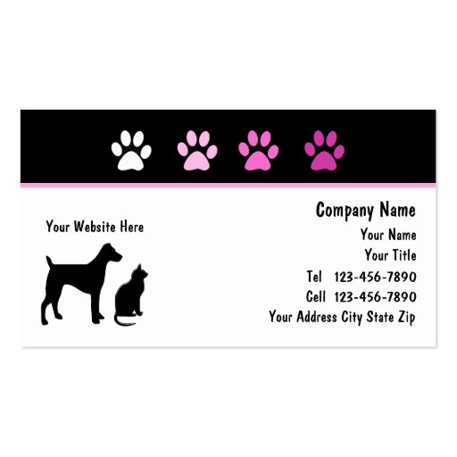 Pet Care Business Cards