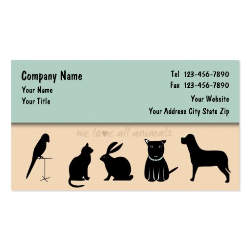 Pet Care Business Cards Fixed (front side)
