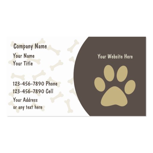 Pet Care Business Cards New (front side)