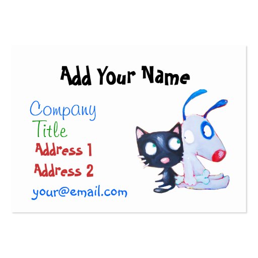 pet care, cat lover, dog lover business card template (front side)