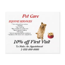 Pet Care Promote Business postcards