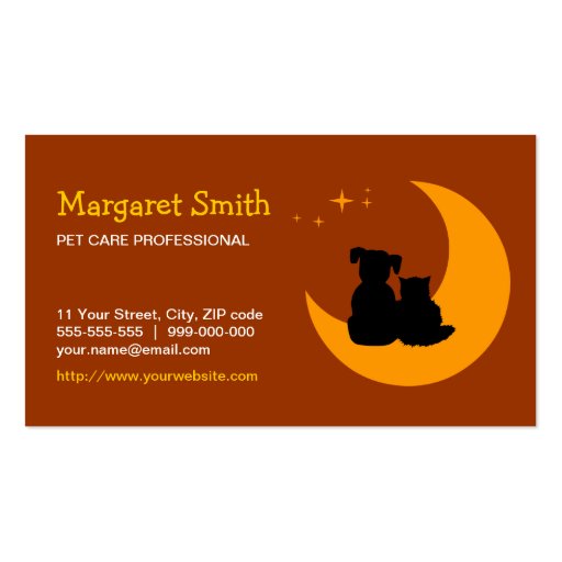 Pet Care / Sitter business card (front side)