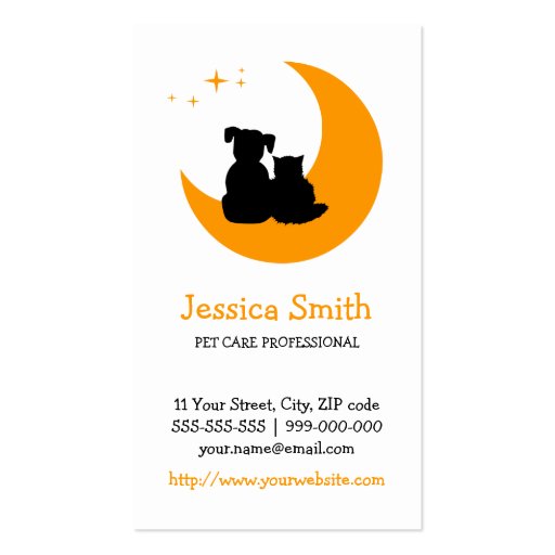 Pet Care / Sitter business card (front side)