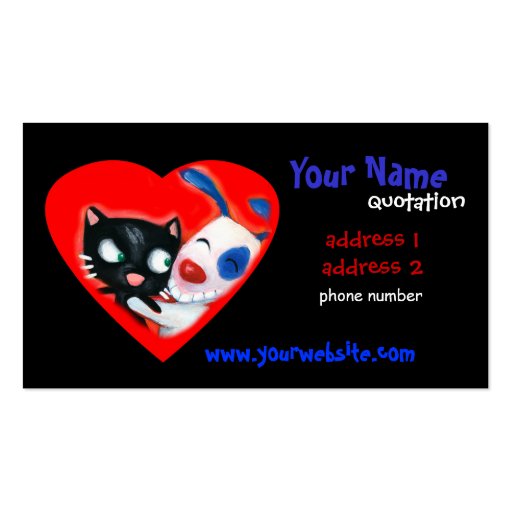 pet care, veterinarians, animal lovers business card (front side)