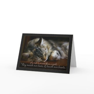Pet Cat Sympathy Card, Loss Of Pet card