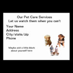 Pet day care business cards