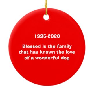 Pet Dog Memorial Christmas Ornament Gifts