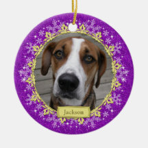 Pet Dog Memorial Photo Christmas Ornament
