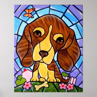 Pet Dog Painting Art - Multi Print
