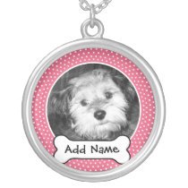 Pet Dog Photo Template Frame necklaces