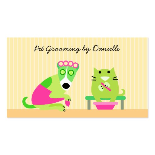 Pet Groomer Business Card (front side)