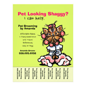 Pet Groomer Dog Grooming Personalized Tear Sheet Flyer
