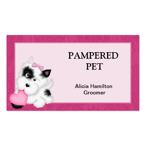 Pet Groomer/ Vet Business Card (front side)