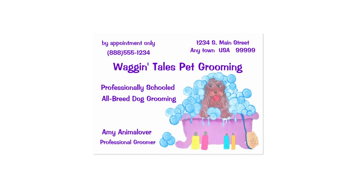 Pet Grooming Appointment And Business Card Zazzle