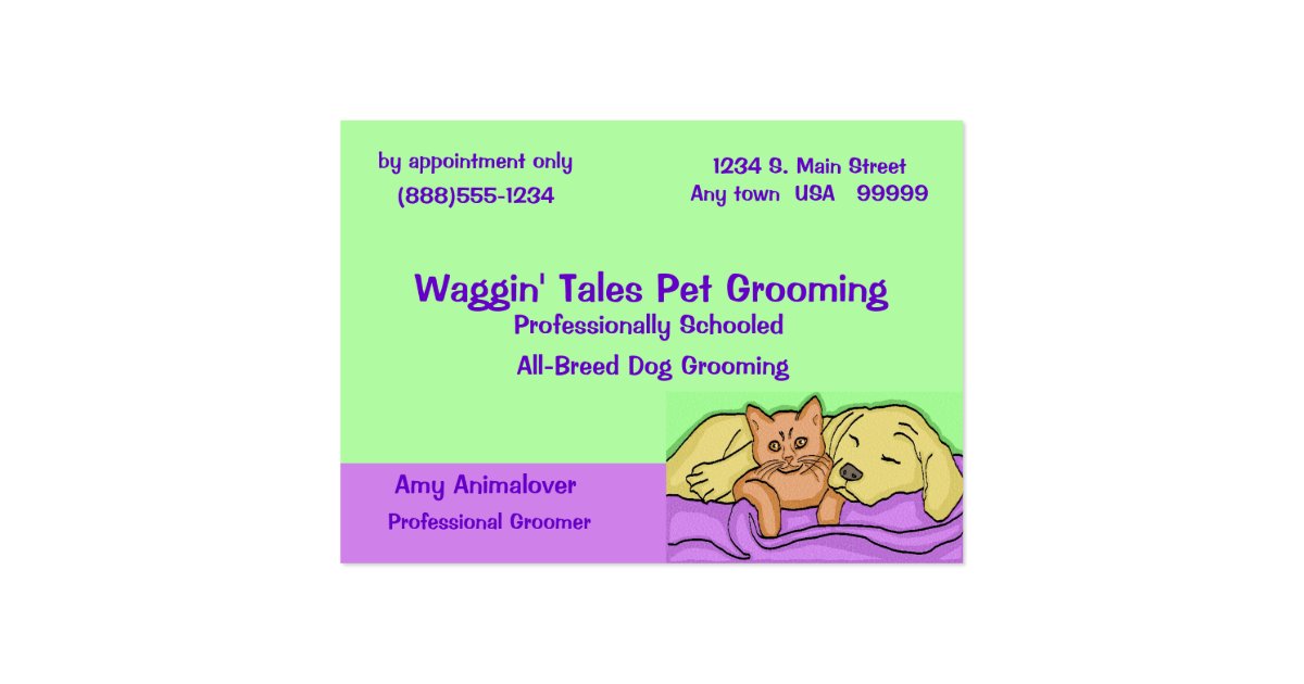 Pet Grooming Appointment Card Zazzle