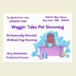 Pet Grooming Business And Appointment Card business cards