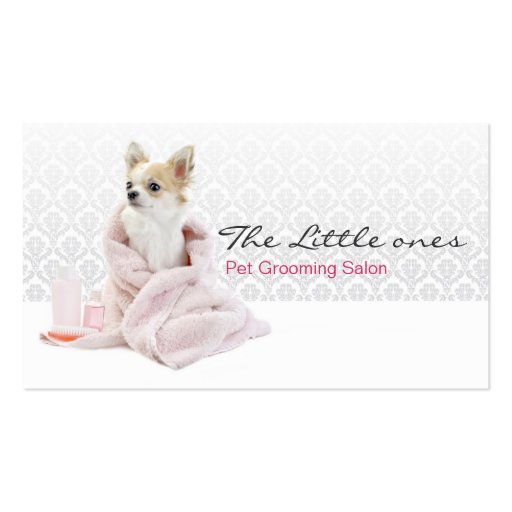 Pet Grooming Business Hall card Business Card Template (front side)
