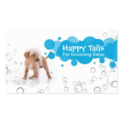 Pet Grooming Business Hall card Business Card (front side)