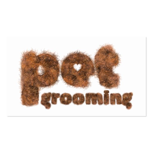 Pet Grooming Fur Modern Custom Business Card