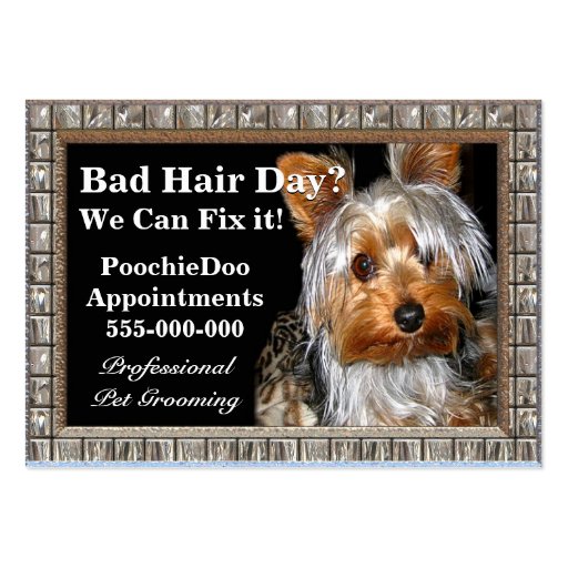 Pet Grooming Poochie Professional Business Card (front side)