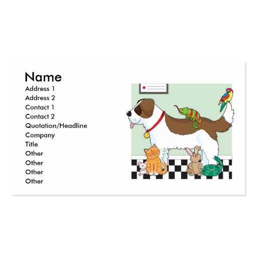 Pet Group Business Card Template (front side)