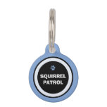 Pet ID Tag - Blue & Black - Squirrel Patrol