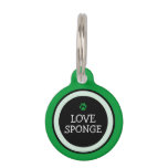 Pet ID Tag - Grass Green & Black - Love Sponge