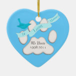 pet in loving memory blue ornament Add photo